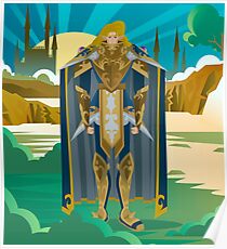 elf knight warrior standing Poster