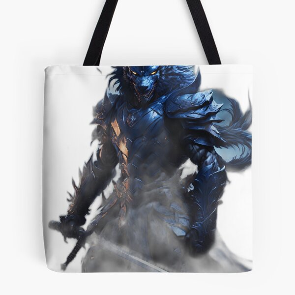 Item preview, Yokai Samurai: Japanese-Style Dark Wolf Demon Art designed and sold by DreamLoreArt.