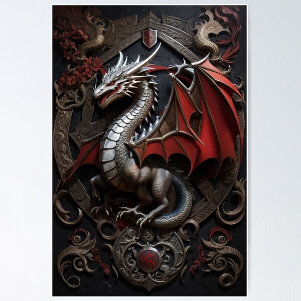 Item preview, Medieval Dragon Crest: Logo Design designed and sold by DreamLoreArt.