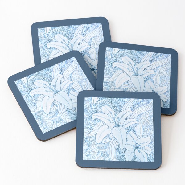 Item preview, Floral blues designed and sold by ithysquirrel.