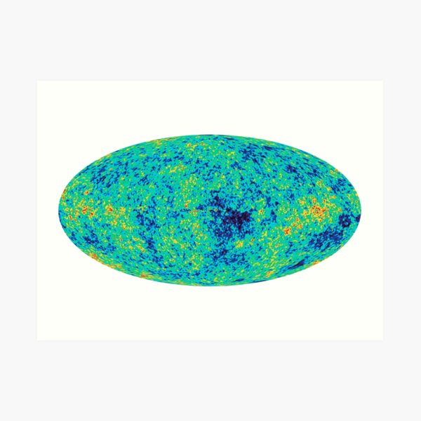 Print, Cosmic microwave background. First detailed "baby picture" of the universe. #Cosmic, #microwave, #background, #First, #detailed, #baby, #picture, #universe Art Print