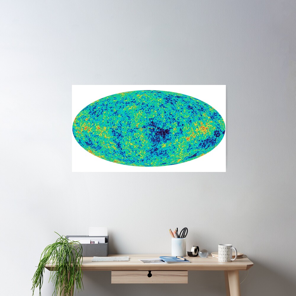 Cosmic microwave background. First detailed "baby picture" of the universe. #Cosmic, #microwave, #background, #First, #detailed, #baby, #picture, #universe Poster