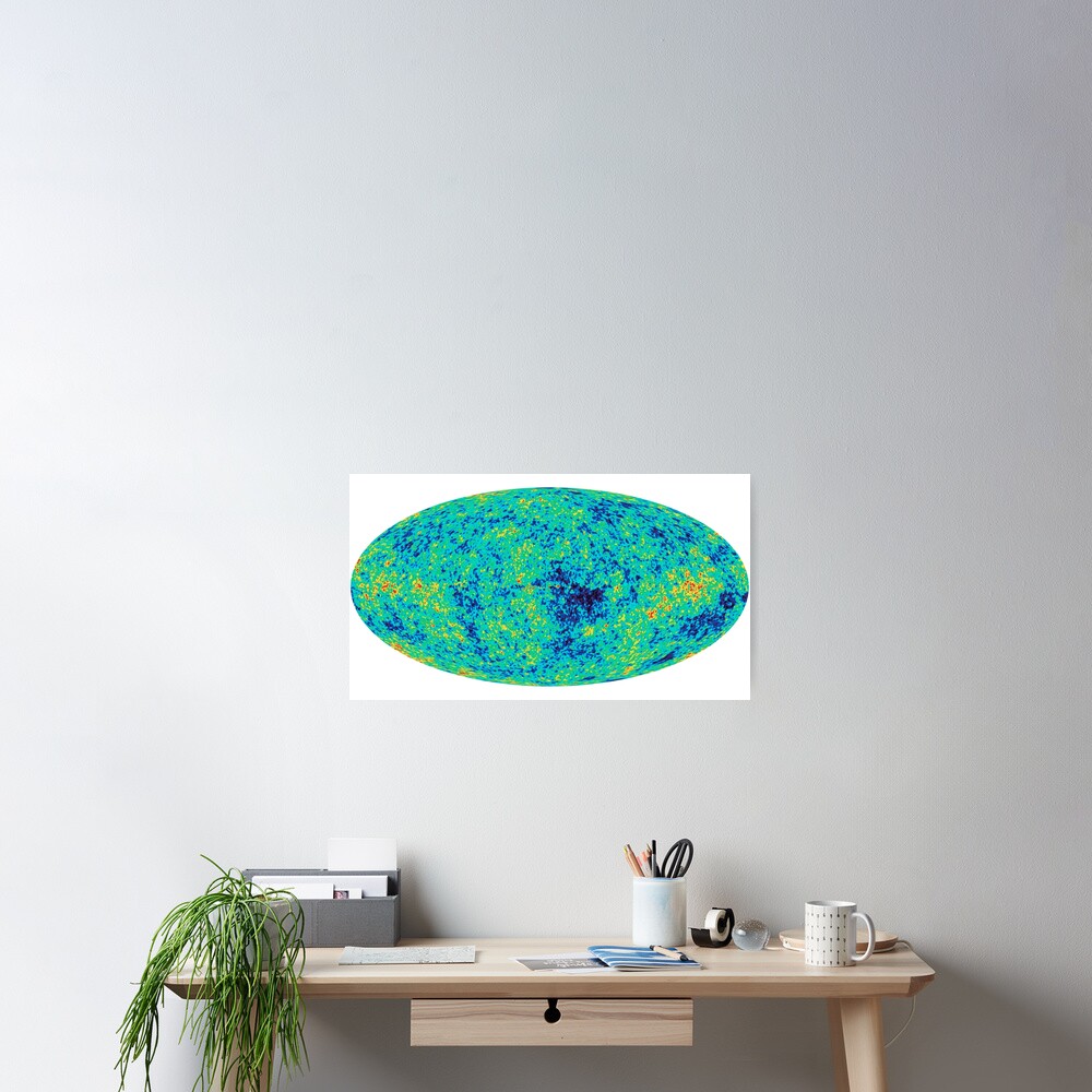 Cosmic microwave background. First detailed "baby picture" of the universe. #Cosmic, #microwave, #background, #First, #detailed, #baby, #picture, #universe Poster