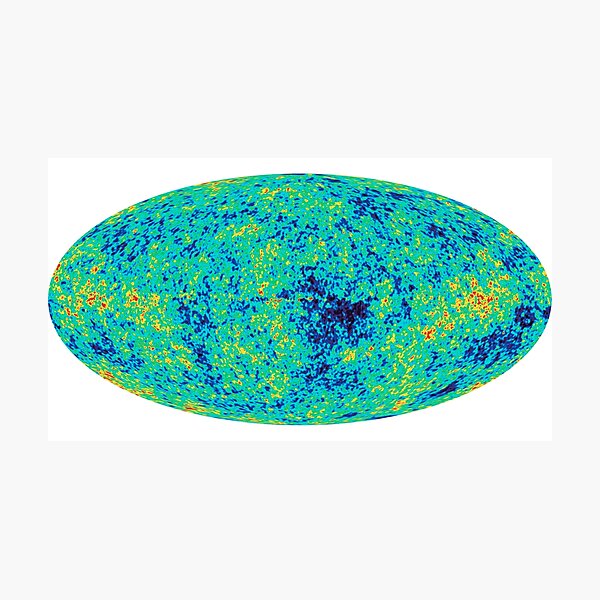 Cosmic microwave background. First detailed "baby picture" of the universe. #Cosmic, #microwave, #background, #First, #detailed, #baby, #picture, #universe Photographic Print
