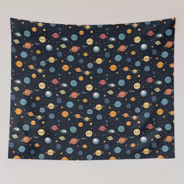 Item preview, cute solar system seamless designed and sold by NatthyDesign.