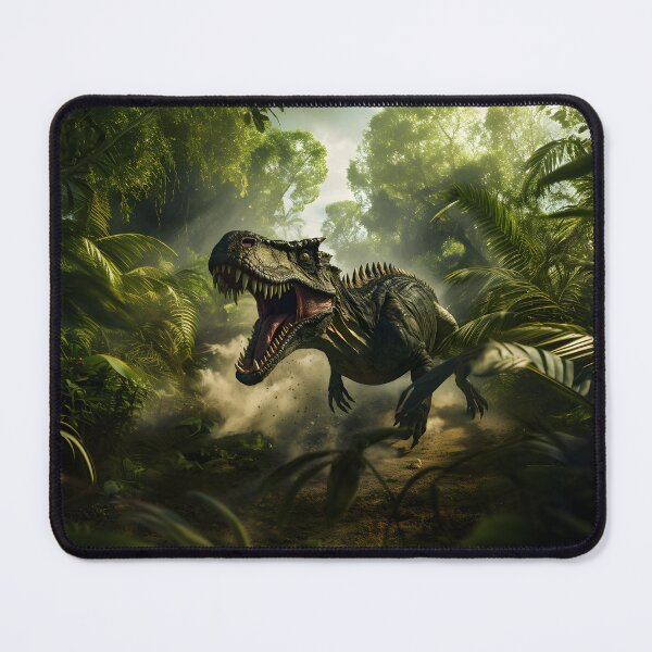 Item preview, Spinosaurus in the forest - A photorealistic junglepunk artwork designed and sold by Jackflash2023.