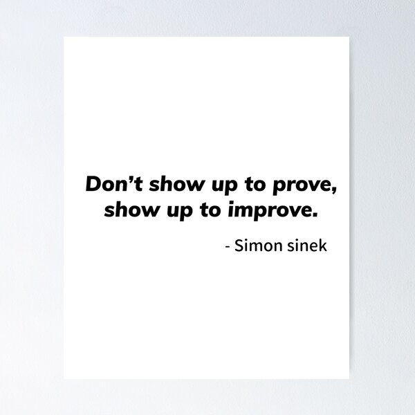 Item preview, Don't talk to prove talk to improve | Simon Sinek quote designed and sold by Growthmind7.