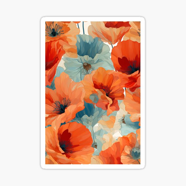 Item preview, Poppies Explosion designed and sold by TheFrenchVegan.