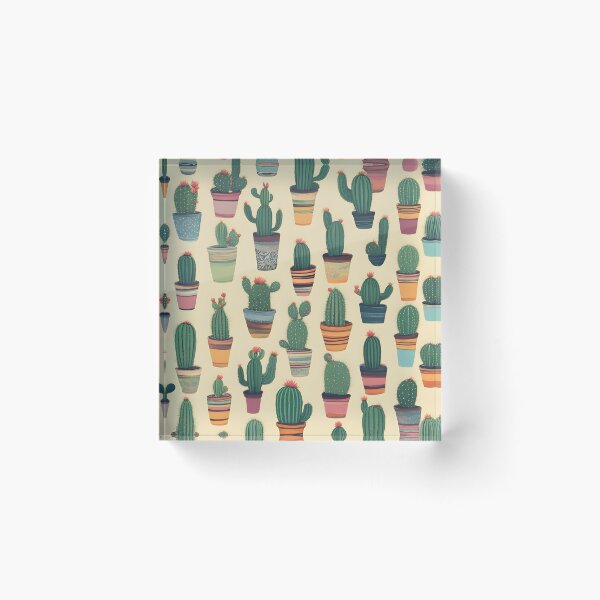 Item preview, Cacti in Colorful Pots Design designed and sold by RandomJunction.
