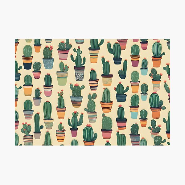 Item preview, Cacti in Colorful Pots Design designed and sold by RandomJunction.
