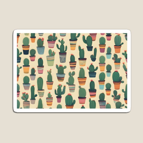 Item preview, Cacti in Colorful Pots Design designed and sold by RandomJunction.