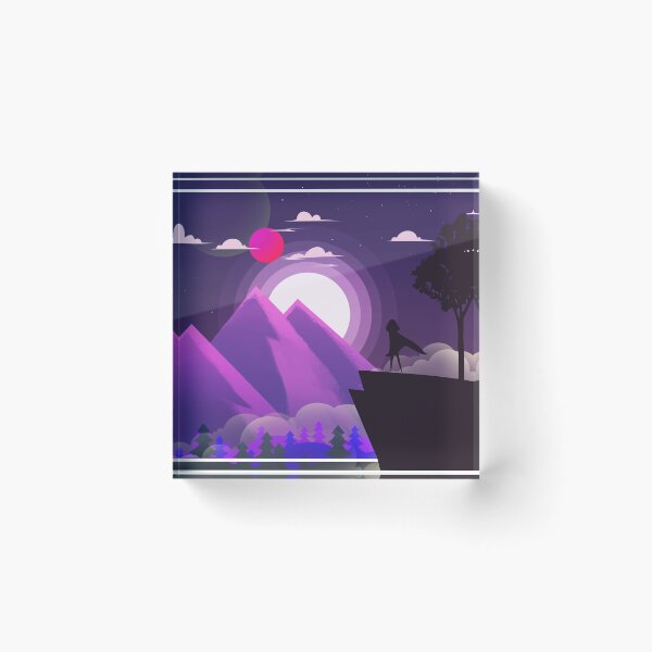Item preview, DnD Hero | Purple Scenic Mountain Landscape designed and sold by Endermore.