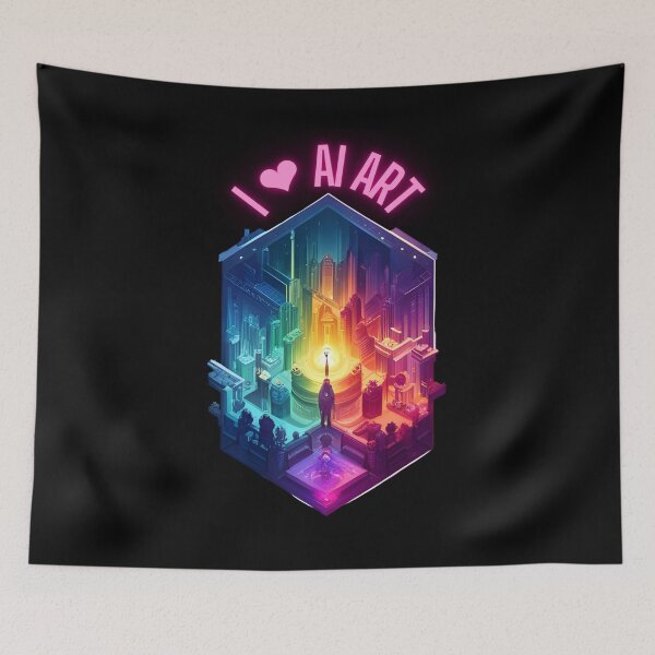 Item preview, I ❤ AI Art Love Heart Digital Artist Artificial Intelligence designed and sold by stine1.