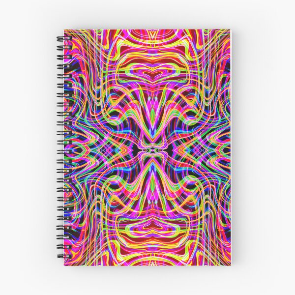 Item preview, abstract symmetrical neon waves designed and sold by chambergambit.