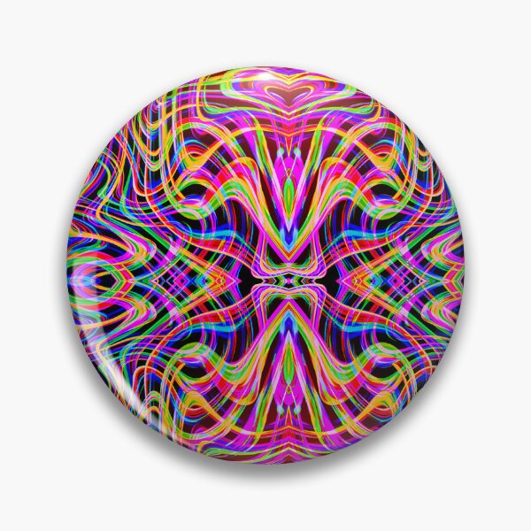 Item preview, abstract symmetrical neon waves designed and sold by chambergambit.