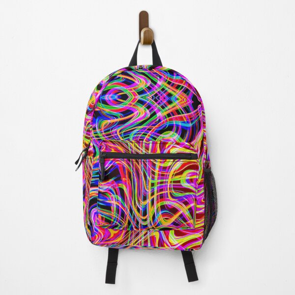 Item preview, abstract symmetrical neon waves designed and sold by chambergambit.