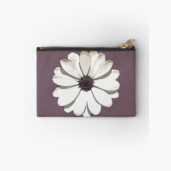 Item preview, Minimalistic White African Daisy Black Outline Art designed and sold by taiche.