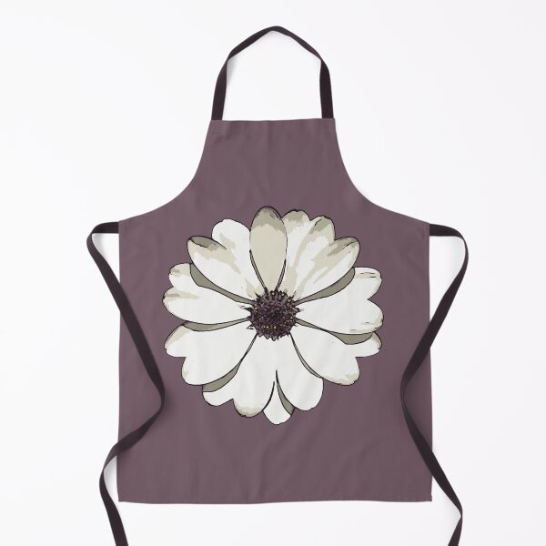 Item preview, Minimalistic White African Daisy Black Outline Art designed and sold by taiche.