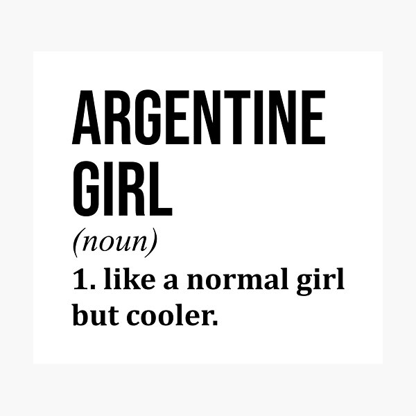 Item preview, Argentine Girl Definition designed and sold by XCIV.