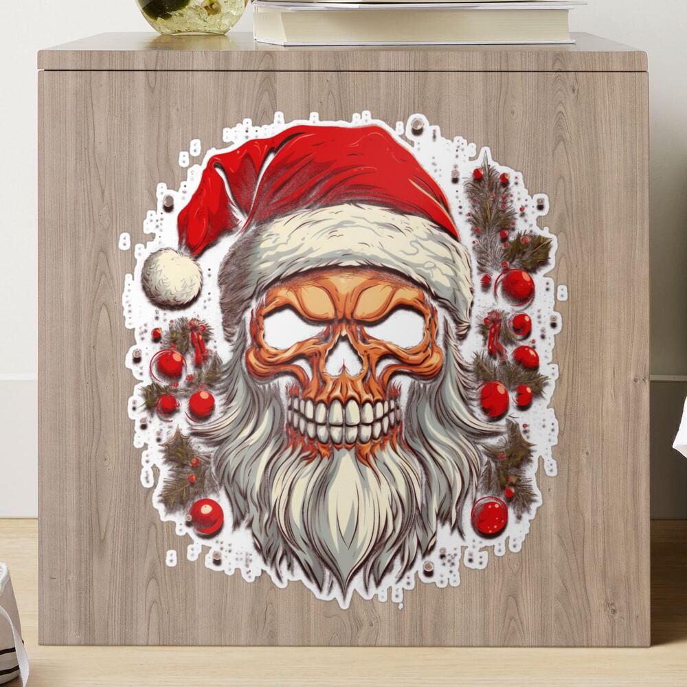 Schlüsselanhänger Totenkopf Weihnachtsmann ❋