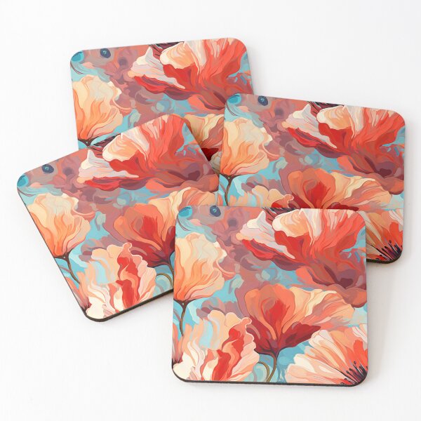 Item preview, “Poppies in Full Bloom: A Floral Extravaganza” designed and sold by TheFrenchVegan.