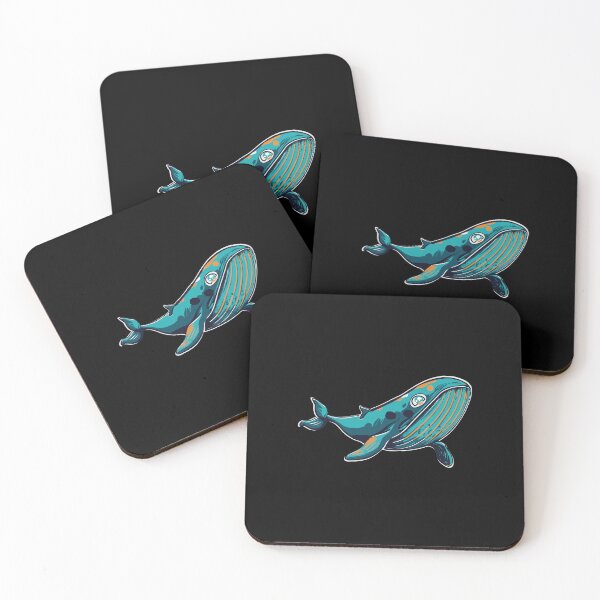 Item preview, Funny blue whale graphic cute happy kwaii style colorful For whale watching season designed and sold by MotivaChic.