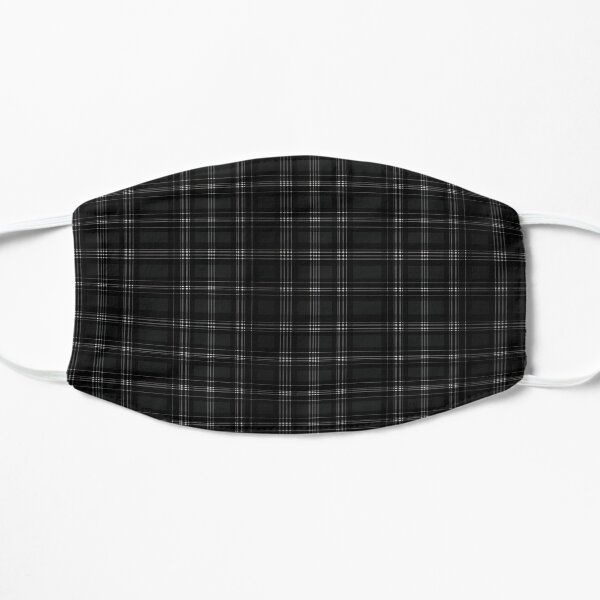 Black campbell clan tartan Flat Mask