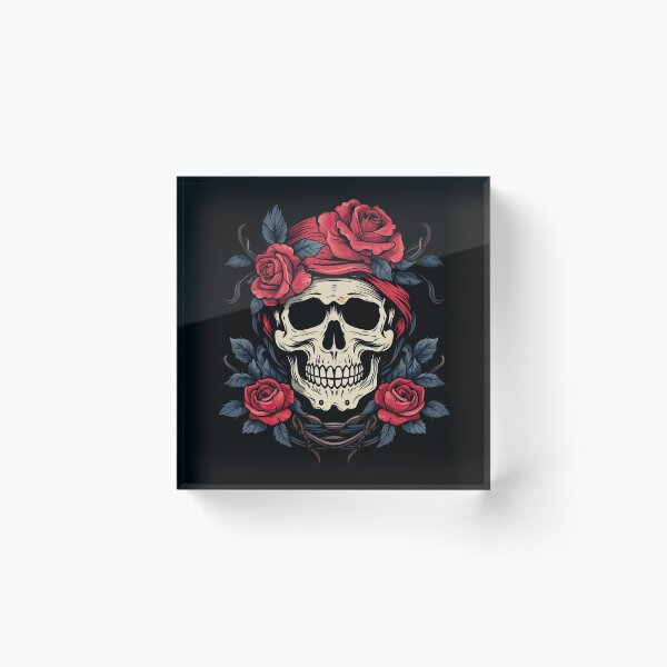 Item preview, Creepy Rose Skull Vector designed and sold by eyestetix.