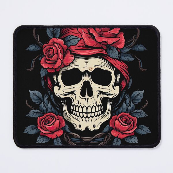 Item preview, Creepy Rose Skull Vector designed and sold by eyestetix.