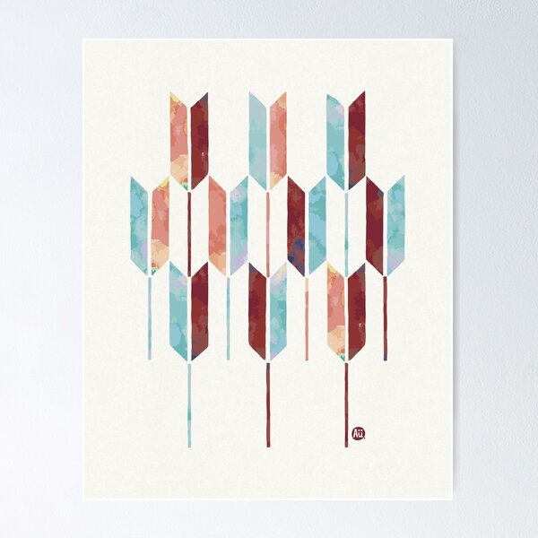 Item preview, Yagasuri Watercolor Arrows [dark red-pink] designed and sold by Aia UENO design.