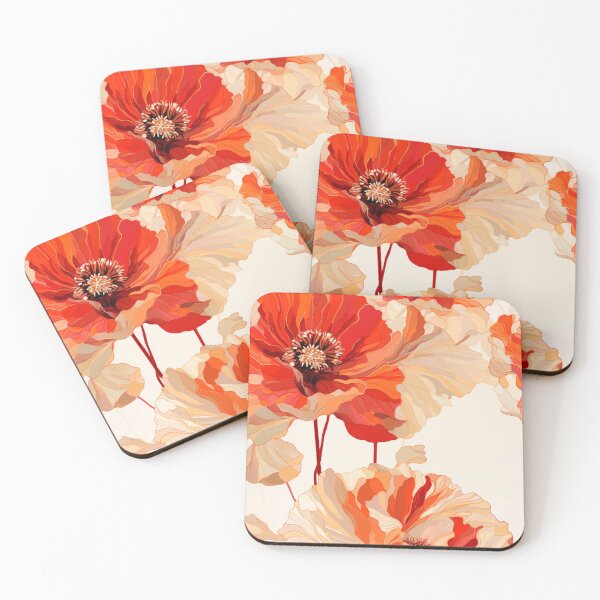 Item preview, The Cascade of Giant Poppies: Serene Spectacle of Nature designed and sold by TheFrenchVegan.