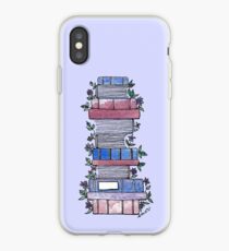 Vinilo o funda para iPhone Libros floridos