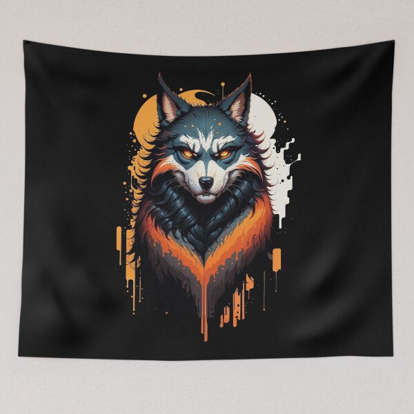 Item preview, Lone Wolf graphics design illustration designed and sold by khaq.