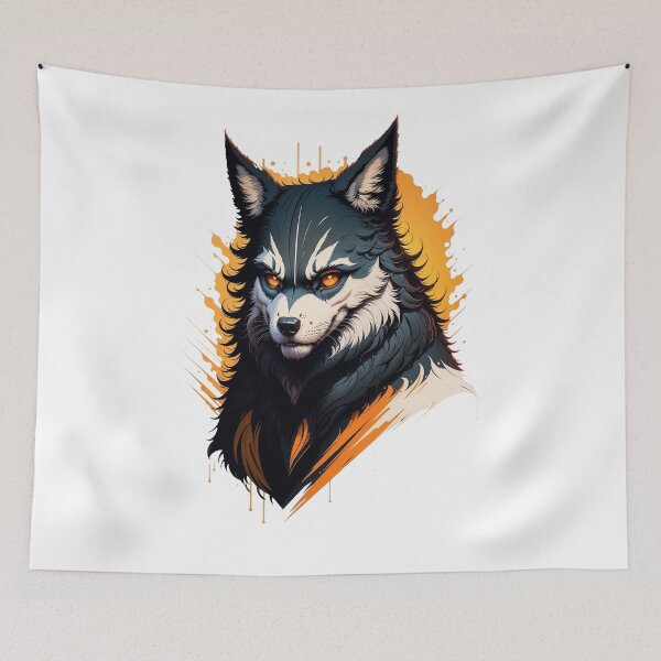 Item preview, Wolf Moon illustration designed and sold by khaq.