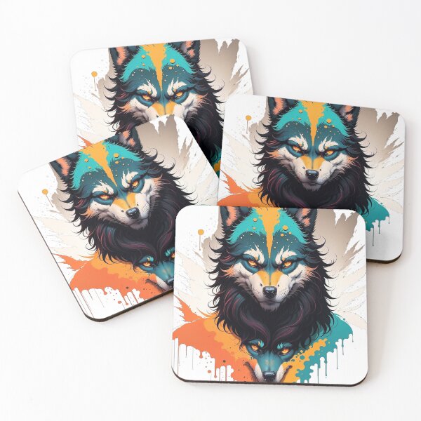 Item preview, Wolf Totem graphics illustration designed and sold by khaq.