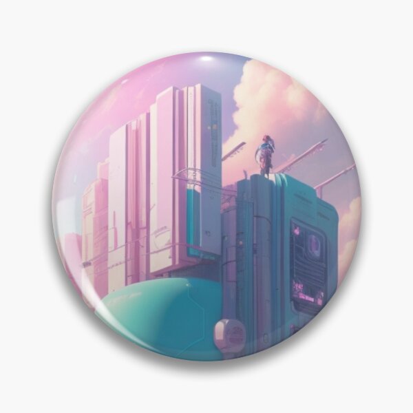 Item preview, Cyberpunk pastel dreamscape designed and sold by mikaws.