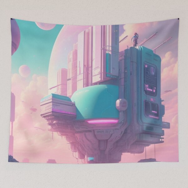 Item preview, Cyberpunk pastel dreamscape designed and sold by mikaws.