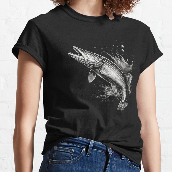  I don´t work in northern pike season Premium T-Shirt :  Clothing, Shoes & Jewelry