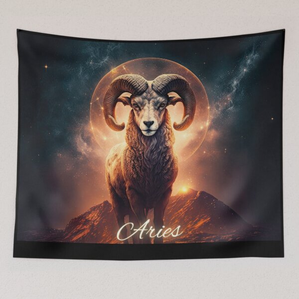 Item preview, Aries Astrology Art: The Bold Ram and Mars designed and sold by ieluxury.
