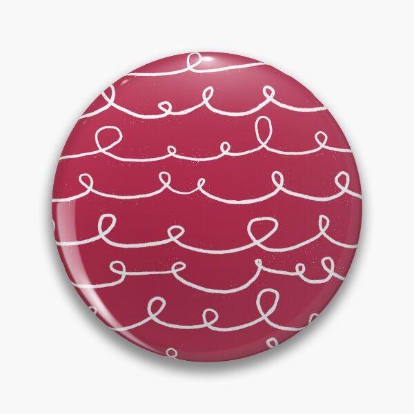 Item preview, playful lines with loops -illegible hand writing - on viva magenta red designed and sold by RenattaZare.