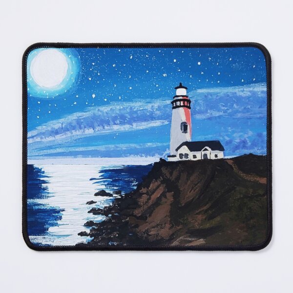 Item preview, Illuminated Lighthouse at Night designed and sold by KayleeRoseArt.