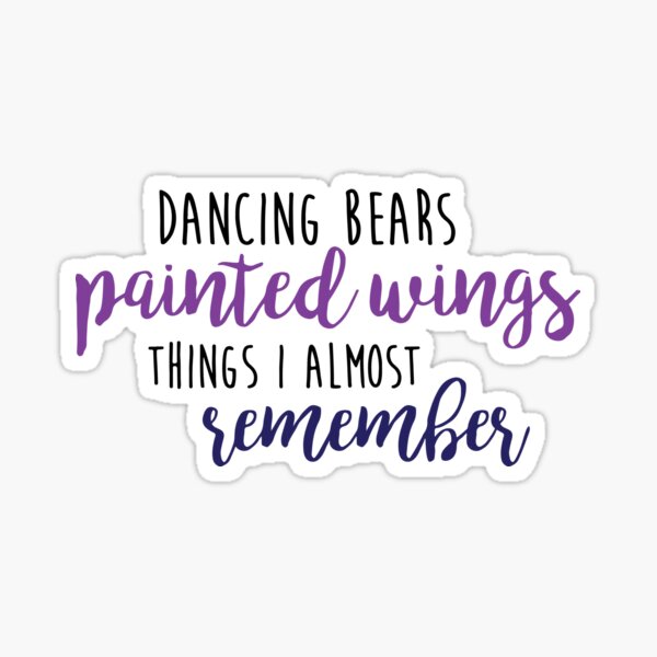 Wings Lyrics Stickers Redbubble