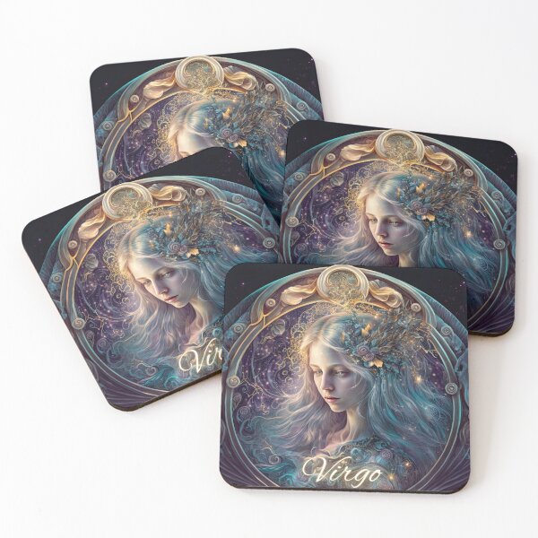Item preview, Virgo Astrology Art: The Discerning Virgin and Mercury designed and sold by ieluxury.