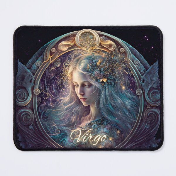 Item preview, Virgo Astrology Art: The Discerning Virgin and Mercury designed and sold by ieluxury.