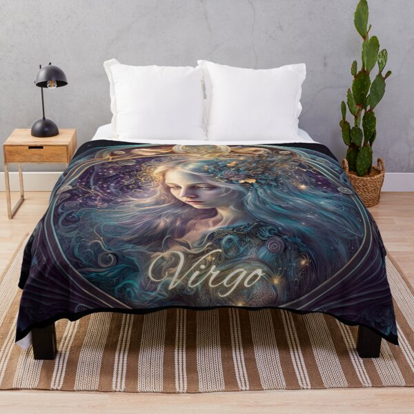 Item preview, Virgo Astrology Art: The Discerning Virgin and Mercury designed and sold by ieluxury.