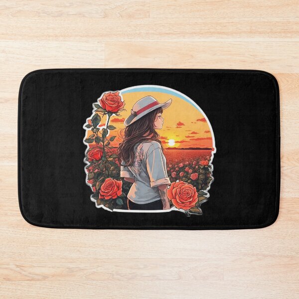 Item preview,  Tattooed Girl With Hat Watching Sunset over Roses Field designed and sold by Ridiculam Toga.