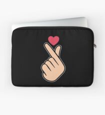 K Pop Love Heart Hand Sign Laptop Sleeve
