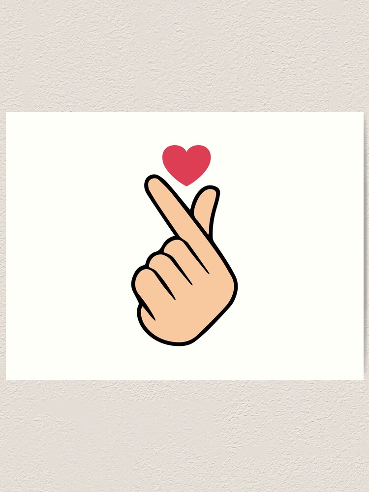 "K Pop Love Heart Hand Sign" Art Print by trendspeaks | Redbubble