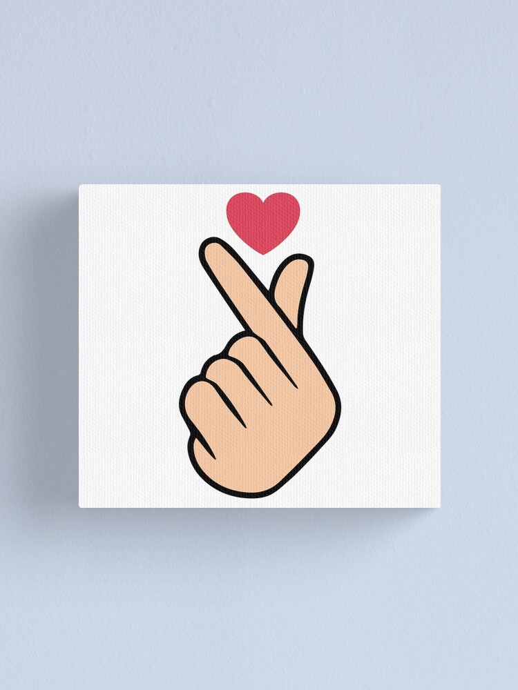 "K Pop Love Heart Hand Sign" Canvas Print for Sale by trendspeaks