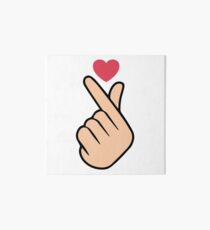 K Pop Love Heart Hand Sign Art Board